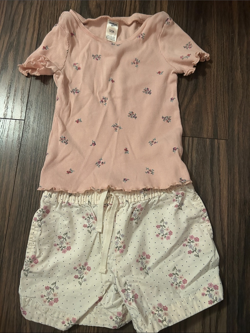 OshKosh Pink Floral Girls' Short Set